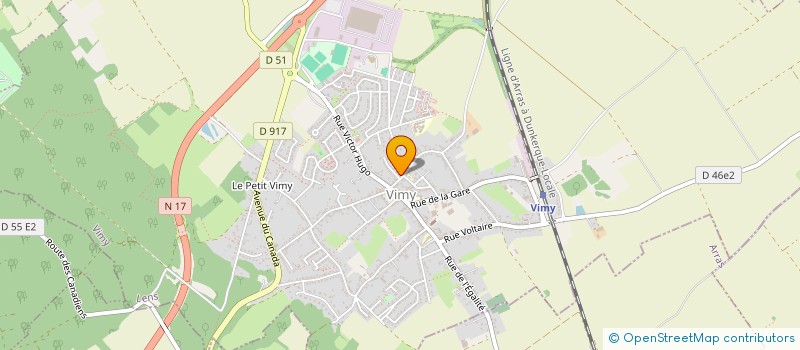 localisation de l'entreprise PHINACA à VIMY