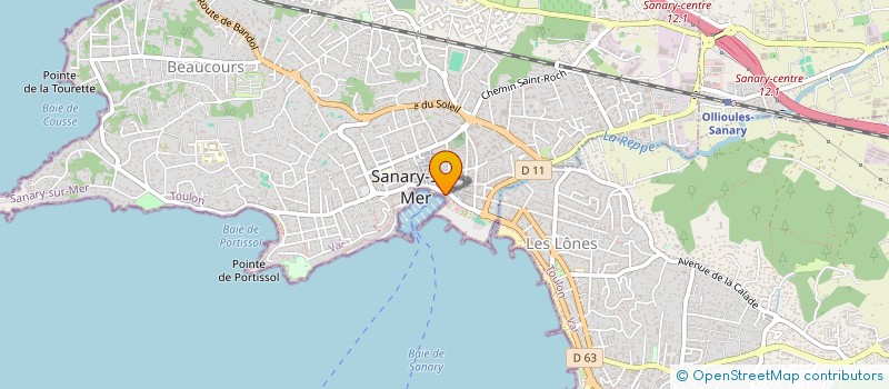 localisation de l'entreprise PHINOLA à SANARY-SUR-MER