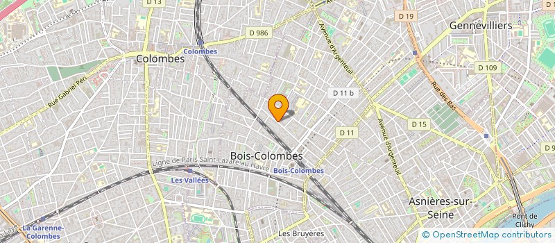 localisation de l'entreprise PHINVEST à BOIS-COLOMBES