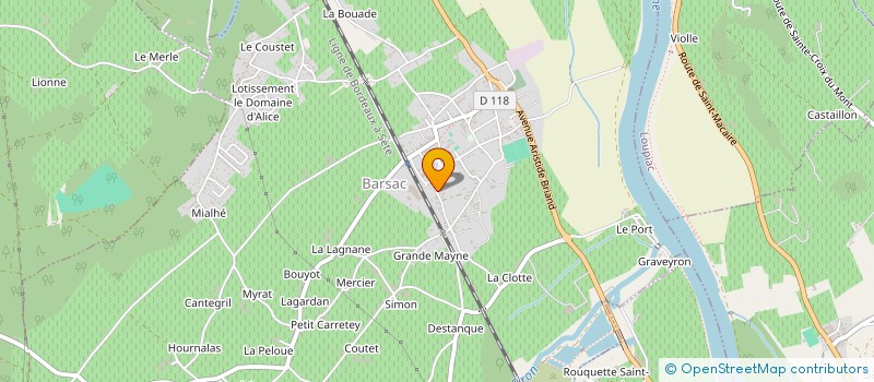 localisation de l'entreprise PHIRON  BARSAC