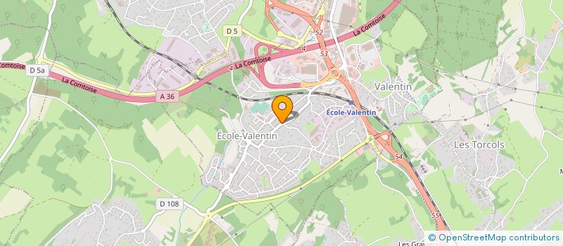 localisation de l'entreprise PHISA  ECOLE-VALENTIN