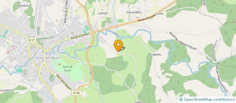 localisation de l'entreprise PHISELEC à SALIES-DE-BEARN