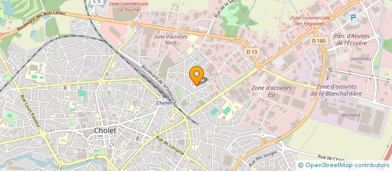 localisation de l'entreprise PHIVAL 49 à CHOLET