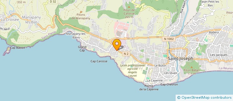 localisation de l'entreprise PHJ PROD 974 à SAINT-JOSEPH