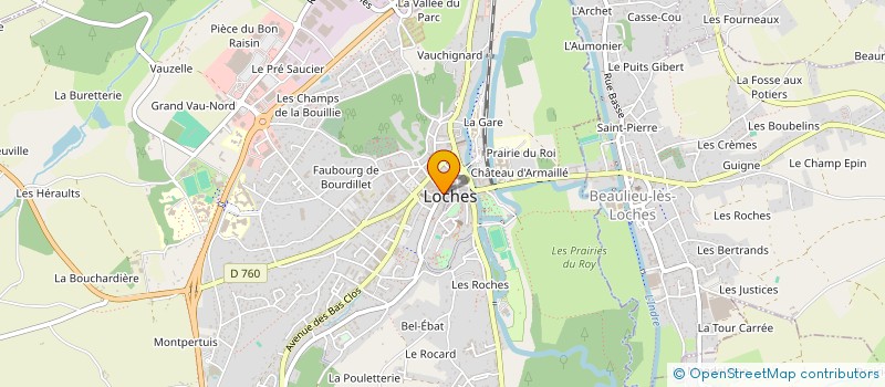 localisation de l'entreprise PHL COURTAGE  LOCHES