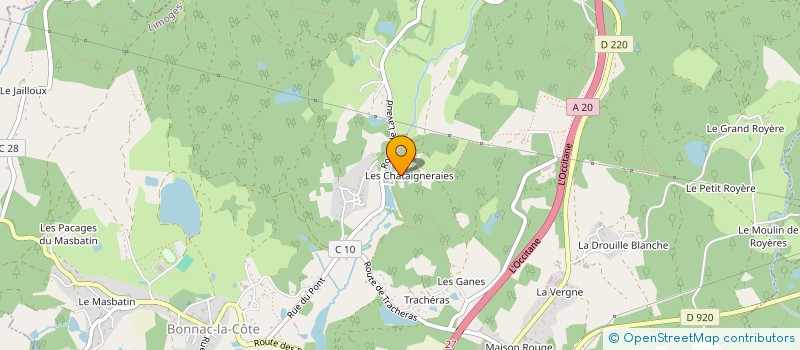 localisation de l'entreprise PHM FINANCES à BONNAC-LA-COTE