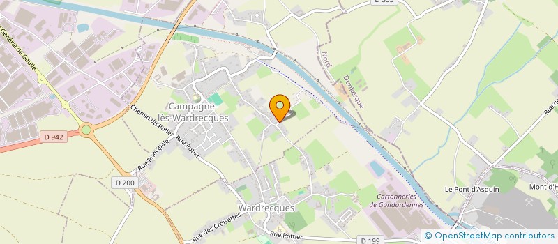 localisation de l'entreprise PHM MENUISERIES  CAMPAGNE-LES-WARDRECQUES