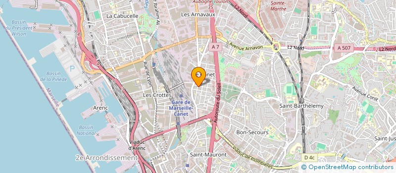 localisation de l'entreprise PHOCEENNE PLOMBERIE CHAUFFAGE à MARSEILLE
