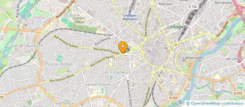 localisation de l'entreprise PHOEBUS à LIMOGES