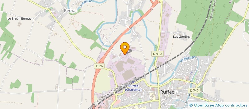 localisation de l'entreprise PHOENIX à RUFFEC
