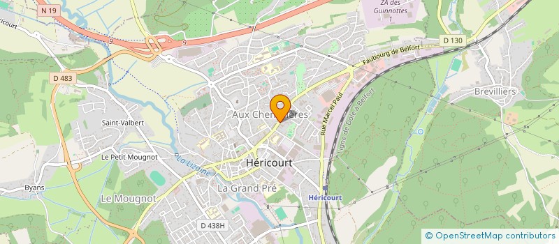 localisation de l'entreprise PHOENIX AMBULANCE  HERICOURT