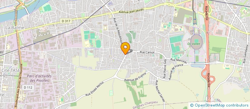 localisation de l'entreprise PHOENIX BLEU  DECINES-CHARPIEU