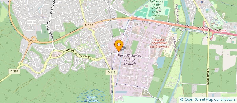 localisation de l'entreprise PHOENIX BOIS à LA TESTE-DE-BUCH