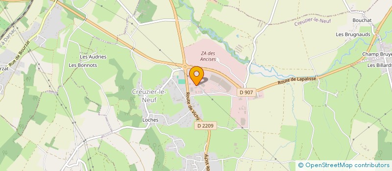 localisation de l'entreprise PHOENIX ENERGIE à CREUZIER-LE-NEUF