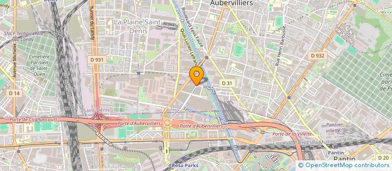 localisation de l'entreprise PHOENIX & FINANCE à AUBERVILLIERS
