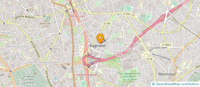 localisation de l'entreprise PHOENIX.NET à BAGNOLET