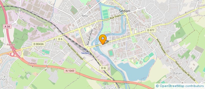 localisation de l'entreprise PHOENX à SEDAN