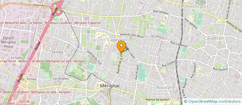 localisation de l'entreprise PHONE ACTION  MERIGNAC