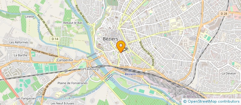 localisation de l'entreprise PHONE SERVICE  BEZIERS