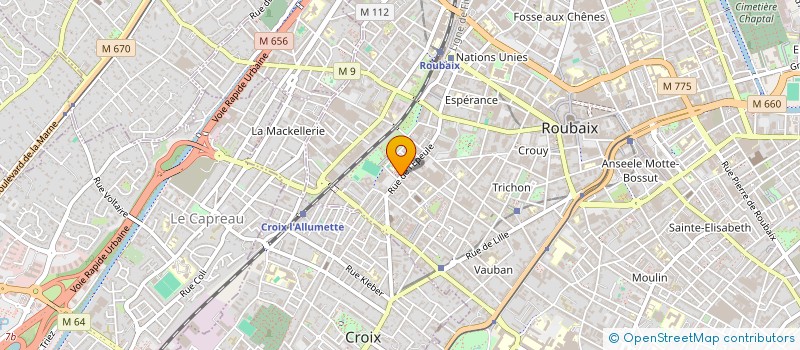 localisation de l'entreprise PHONETRONICS  ROUBAIX