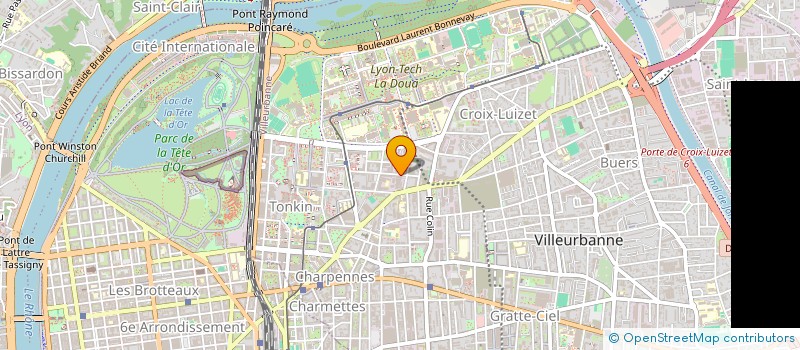 localisation de l'entreprise PHONEXT  VILLEURBANNE