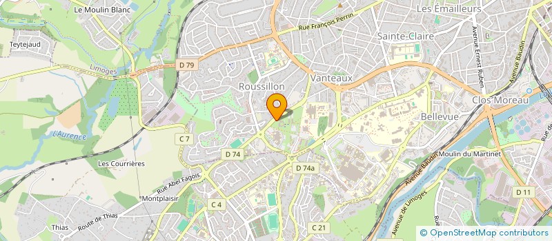 localisation de l'entreprise PHONICA à LIMOGES