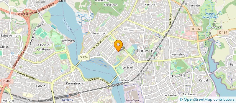 localisation de l'entreprise PHONIE DOUCE ENSEMBLE VOCAL DU PAYS DE LORIENT  LANESTER