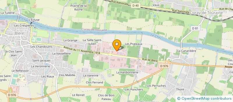 localisation de l'entreprise PHONIX  BLERE