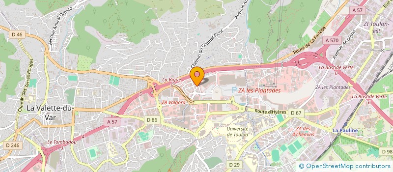 localisation de l'entreprise PHOSPHORE à LA VALETTE-DU-VAR