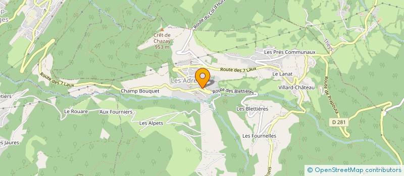 localisation de l'entreprise PHOTO 7 LAUX  LES ADRETS