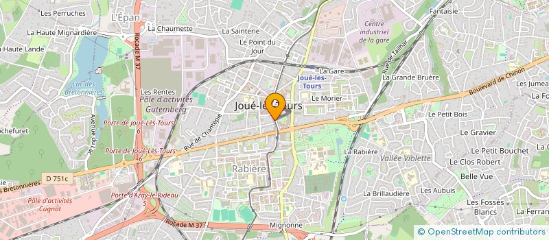 localisation de l'entreprise PHOTO-CINE CHABRIAIS SA à JOUE LES TOURS