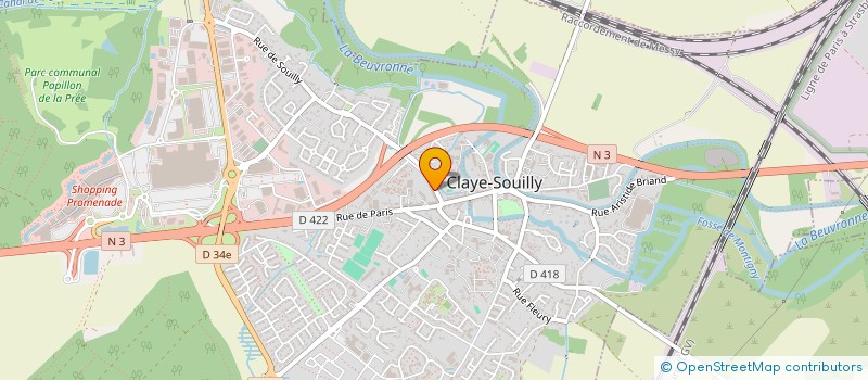 localisation de l'entreprise PHOTO CLIN D'OEIL  CLAYE-SOUILLY