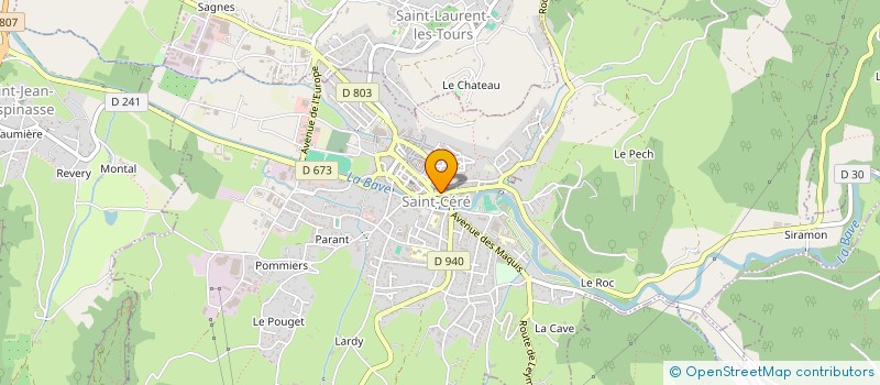 localisation de l'entreprise PHOTO CLUB CADRE CERE  SAINT-CERE