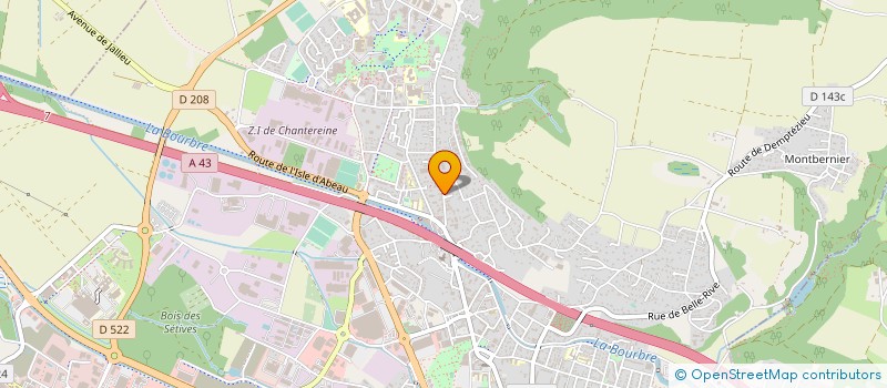 localisation de l'entreprise PHOTOGRAVURE PONSARD  BOURGOIN-JALLIEU