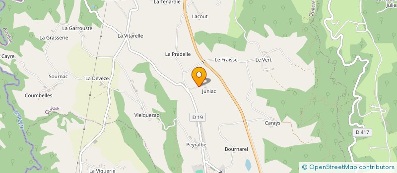 localisation de l'entreprise PHOTON ENR-J à QUEZAC