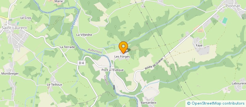 localisation de l'entreprise PHOTOVOLTAIQUE EN CREUSE à PARSAC-RIMONDEIX