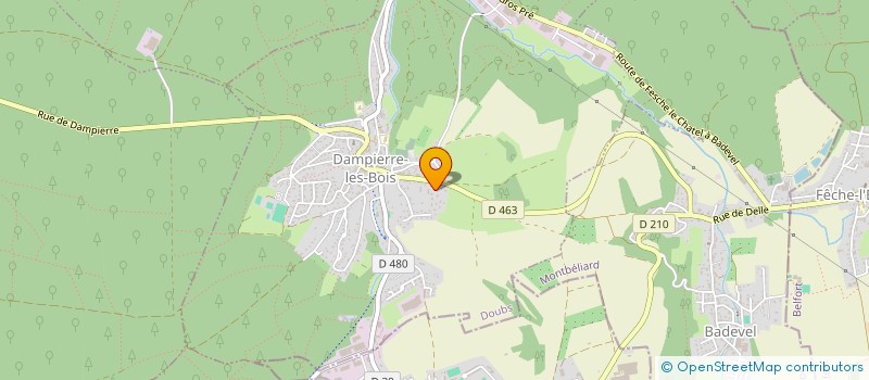 localisation de l'entreprise PHP AUDIO  DAMPIERRE-LES-BOIS