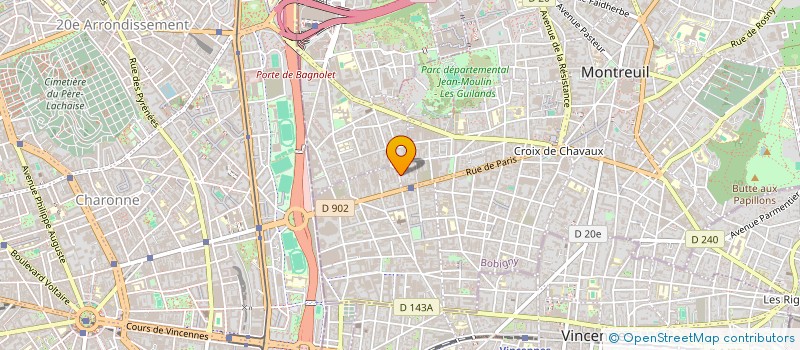 localisation de l'entreprise PHRENESIS à MONTREUIL