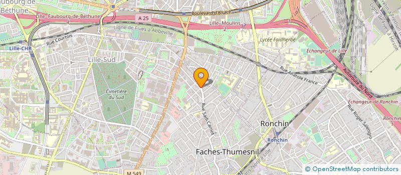 localisation de l'entreprise PHT IMMOBILIER à FACHES-THUMESNIL