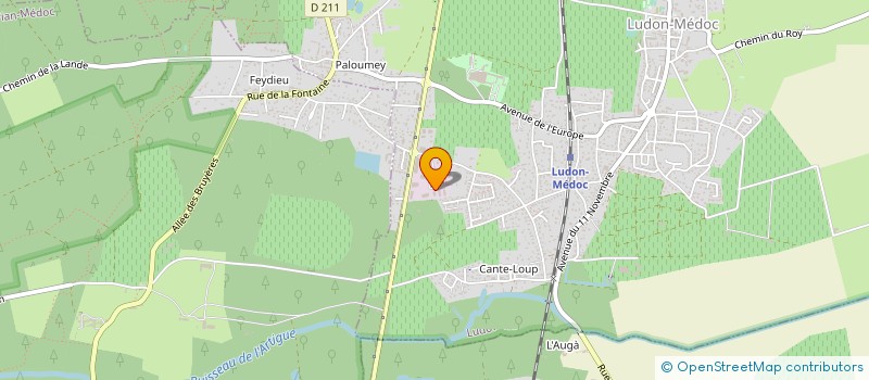 localisation de l'entreprise PHYDELEC SARL  LUDON-MEDOC