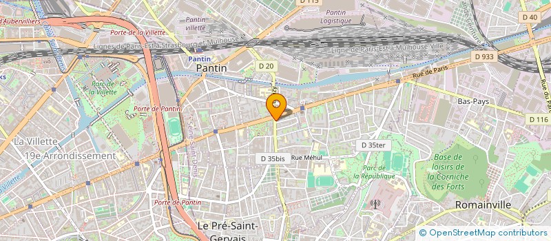localisation de l'entreprise PHYGAS  PANTIN