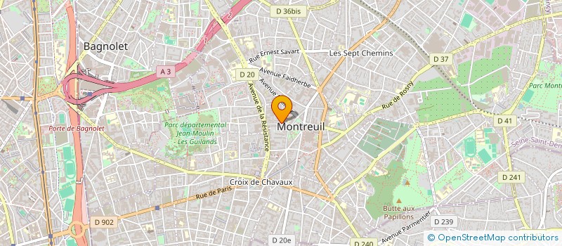 localisation de l'entreprise PHYL ARCHITECTURE à MONTREUIL