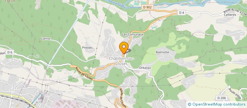 localisation de l'entreprise PHYSAE  CHATILLON-SUR-CLUSES