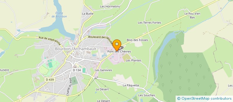 localisation de l'entreprise PHYSAM SAS à BOURBON-L'ARCHAMBAULT