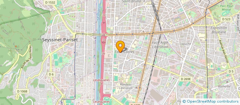 localisation de l'entreprise PHYSI'O CLAIRES  GRENOBLE