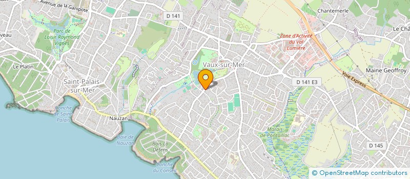 localisation de l'entreprise PHYSIO ATLANTIQUE  VAUX-SUR-MER