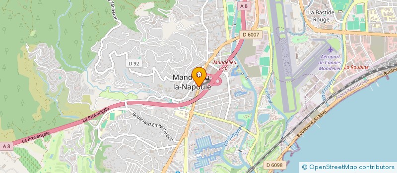 localisation de l'entreprise PHYSIO BODY CONCEPT à MANDELIEU-LA-NAPOULE