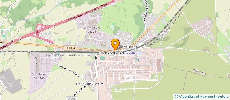 localisation de l'entreprise PHYSIO SPORT SANTE LA VALBONNE à BELIGNEUX