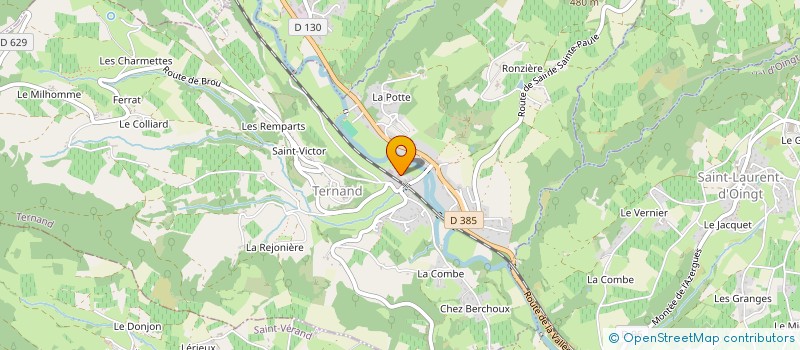 localisation de l'entreprise PHYSIO VALLEE  TERNAND