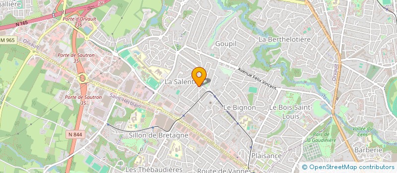 localisation de l'entreprise PHYSIO VINCENNES à ORVAULT